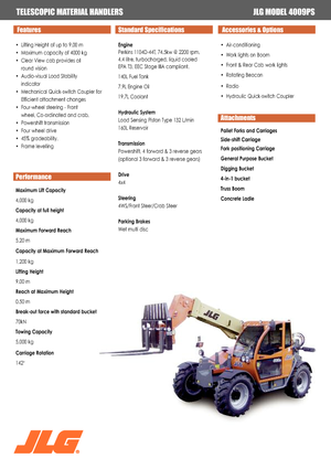 Teleskopski utovarivači JLG 4009 PS