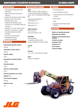 Teleskopski utovarivači JLG 4009 PS