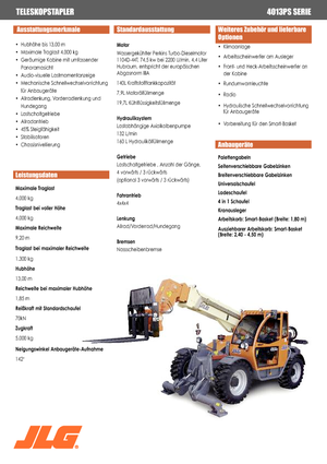 Teleskopski utovarivači JLG 4013 PS