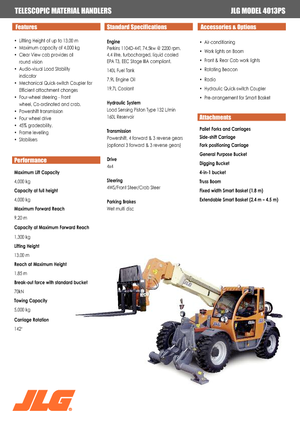 Teleskopski utovarivači JLG 4013 PS