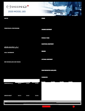 Krute šasije Hino 2020 HINO 165 4x2