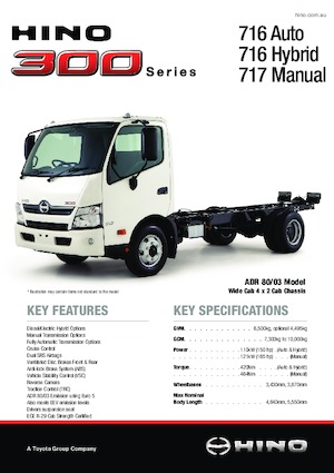 Krute šasije Hino 300 716 4x2