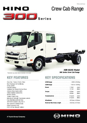 Krute šasije Hino 300 717 CREW 4x2