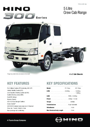 Krute šasije Hino 300 721 WIDE CREW