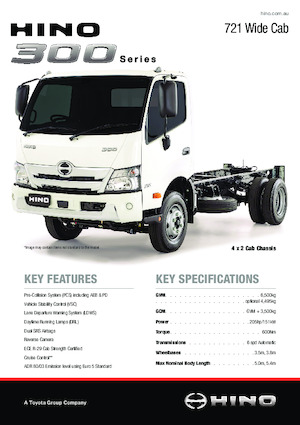 Krute šasije Hino 300 721 WIDE
