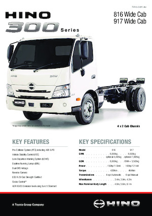Krute šasije Hino 300 816 WIDE