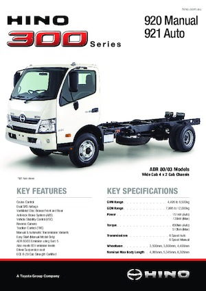 Krute šasije Hino 300 921 4x2