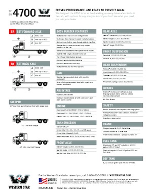 Krute šasije Western Star 4700 SF 40