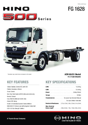 Krute šasije Hino 500 FG 1628 4x2