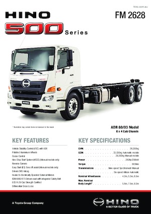 Krute šasije Hino 500 FM 2628 6x4