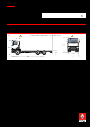 Krute šasije Renault C 380 8X4*4 R TRIDEM