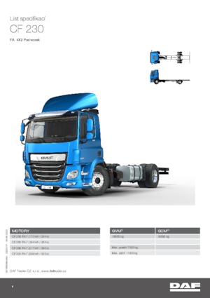 Krute šasije DAF CF 230 FA