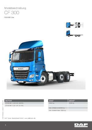 Krute šasije DAF CF 300 FAG