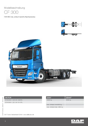 Krute šasije DAF CF 300 FAR
