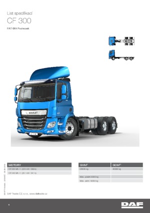 Krute šasije DAF CF 340 FAT SLEEPER CAB