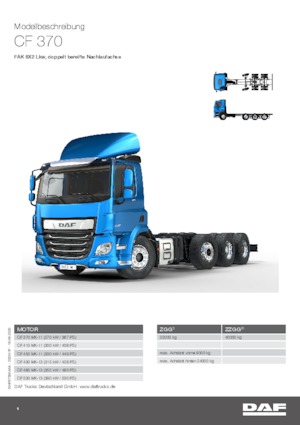 Krute šasije DAF CF 370 FAK