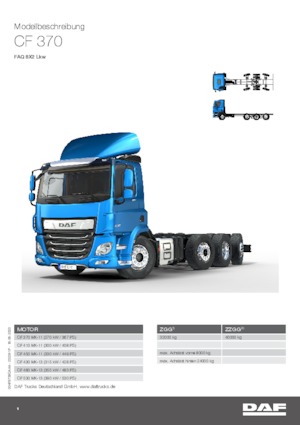 Krute šasije DAF CF 370 FAQ