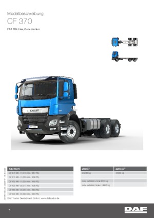 Krute šasije DAF CF 370 FAT Construction