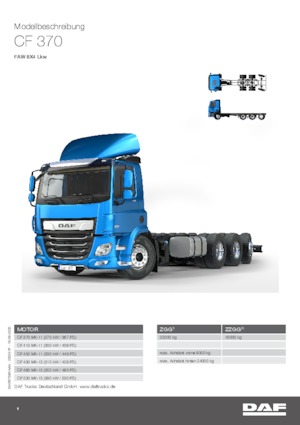 Krute šasije DAF CF 370 FAW