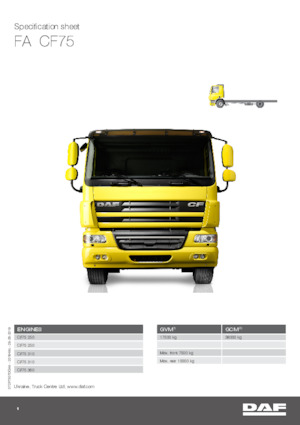 Krute šasije DAF CF 75.360 FA