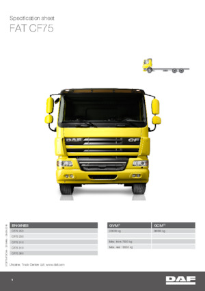 Krute šasije DAF CF 75.360 FAT