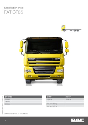 Krute šasije DAF CF 85.460 FAT DC
