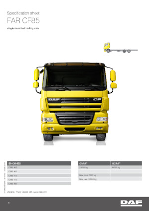Krute šasije DAF CF 85.460 FAR