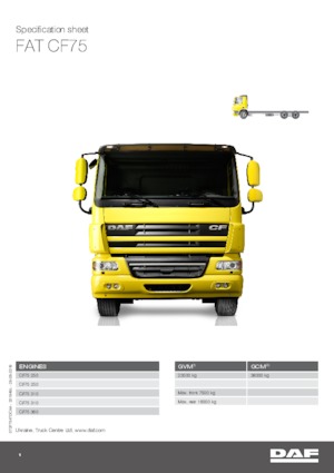 Krute šasije DAF CF 75.250 FAT