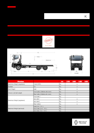 Krute šasije Renault K P6X6 HEAVY 11L E6