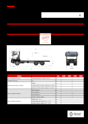 Krute šasije Renault K P6X6 MEDIUM 11L E6