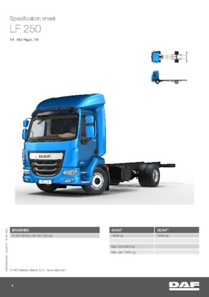Krute šasije DAF LF 250 FA 16t