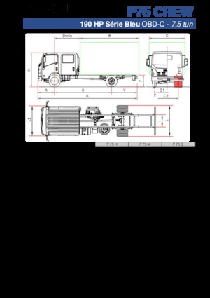 Krute šasije Isuzu P75 Q Crew