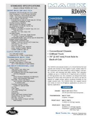 Krute šasije Mack RD690S CA49 EM7-300 E-TECH 6x4
