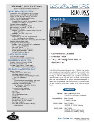 Krute šasije Mack RD690SX CA49 EM7-300 E-TECH 6x4