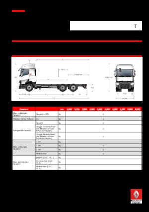 Krute šasije Renault T 440.24.5 6x2 R LOW E6