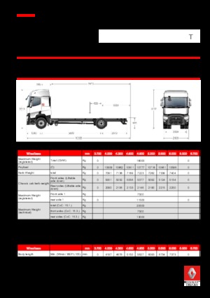 Krute šasije Renault T 520.18 4x2 R E6
