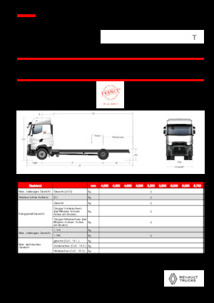 Krute šasije Renault T HIGH P4X2 LOW 13L E6