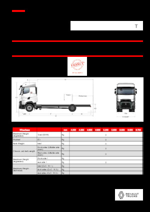 Krute šasije Renault T HIGH P4X2 LOW 13L E6