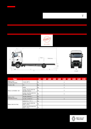 Krute šasije Renault T HIGH P4X2 LOW 13L E6