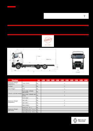 Krute šasije Renault T HIGH P6X2 LOW 24,5T 13L E6
