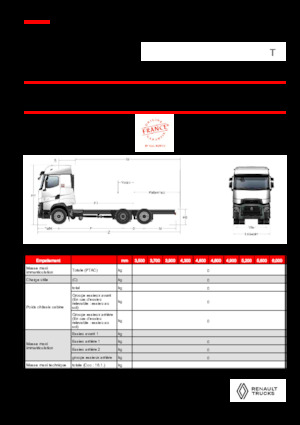 Krute šasije Renault T HIGH P6X2 LOW 24,5T 13L E6