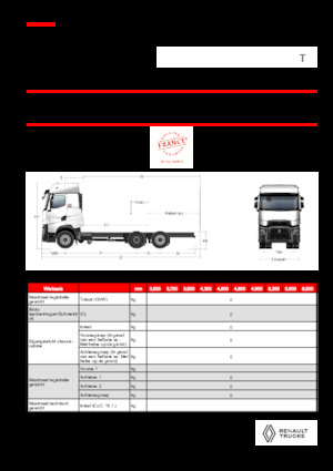Krute šasije Renault T HIGH P6X2 LOW 24,5T 13L E6
