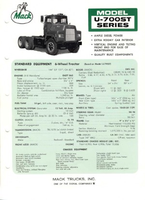 Krute šasije Mack U-700ST CA361 ENDT 865 6x4