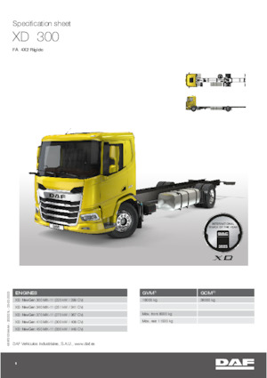 Krute šasije DAF XD 340 FA