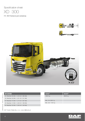 Krute šasije DAF XD 340 FA