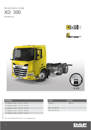 Krute šasije DAF XD 300 FAG