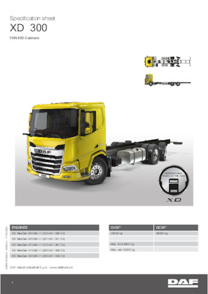 Krute šasije DAF XD 300 FAN