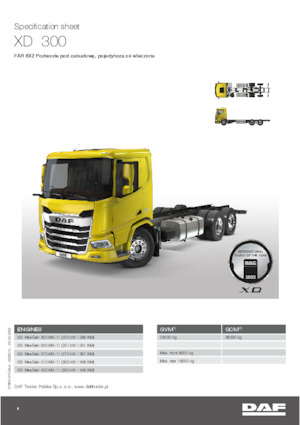 Krute šasije DAF XD 340 FAR