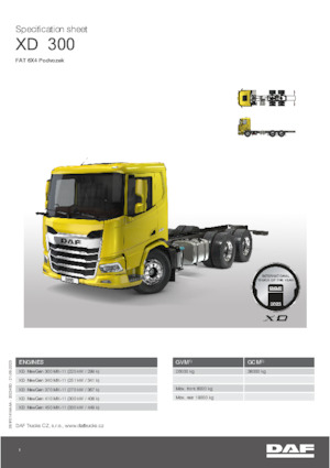 Krute šasije DAF XD 340 FAT