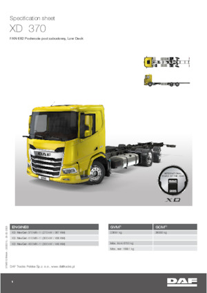 Krute šasije DAF XD 450 FAN Low Deck